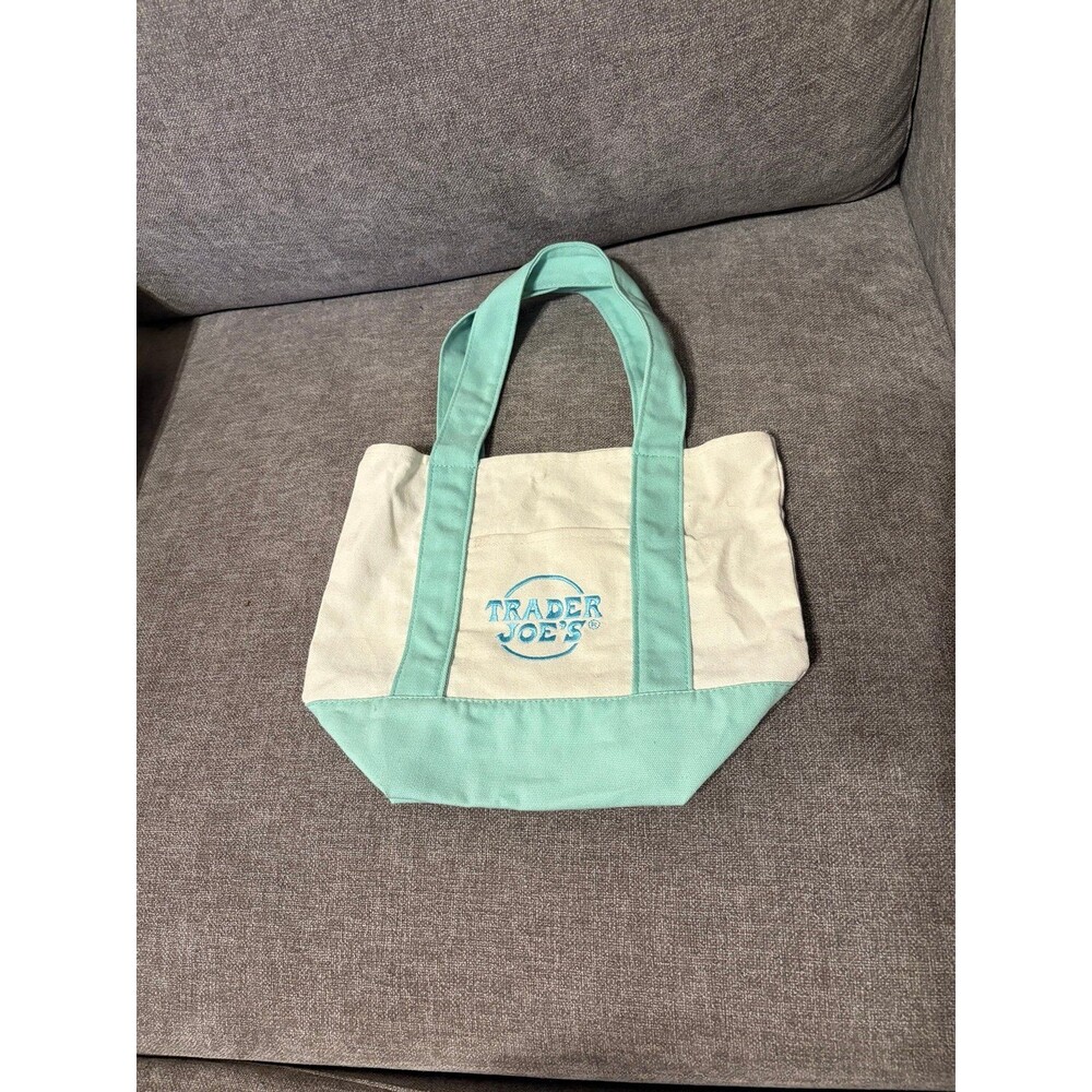 Trader Joes Mini Blue Tote Bag